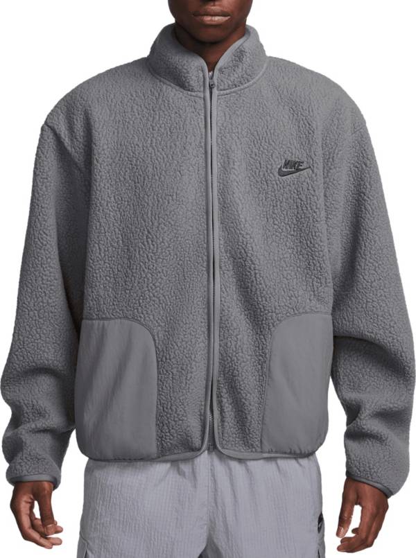 Nike gray hot sale fleece jacket