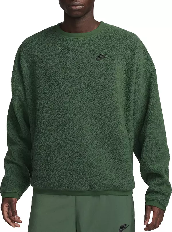 Nike Men's Club Fleece Sherpa Winterized Crewneck Sweatshirt