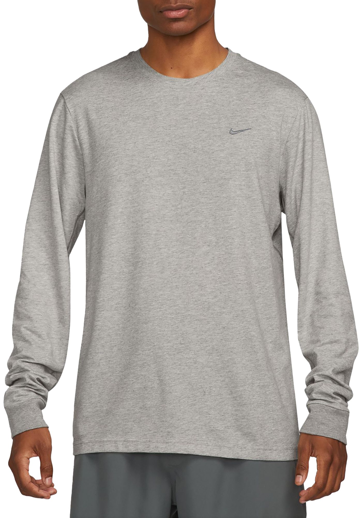 Nike men's pro heather long sleeve fitted shirt sale