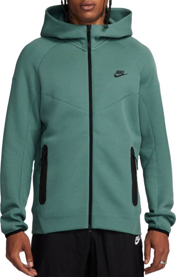 Nike Tall Tech Fleece full zip color block hoodie in green and