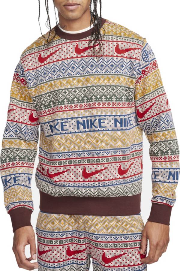 Nike Sportswear Club Fleece Men's Crew-Neck Holiday Sweatshirt.