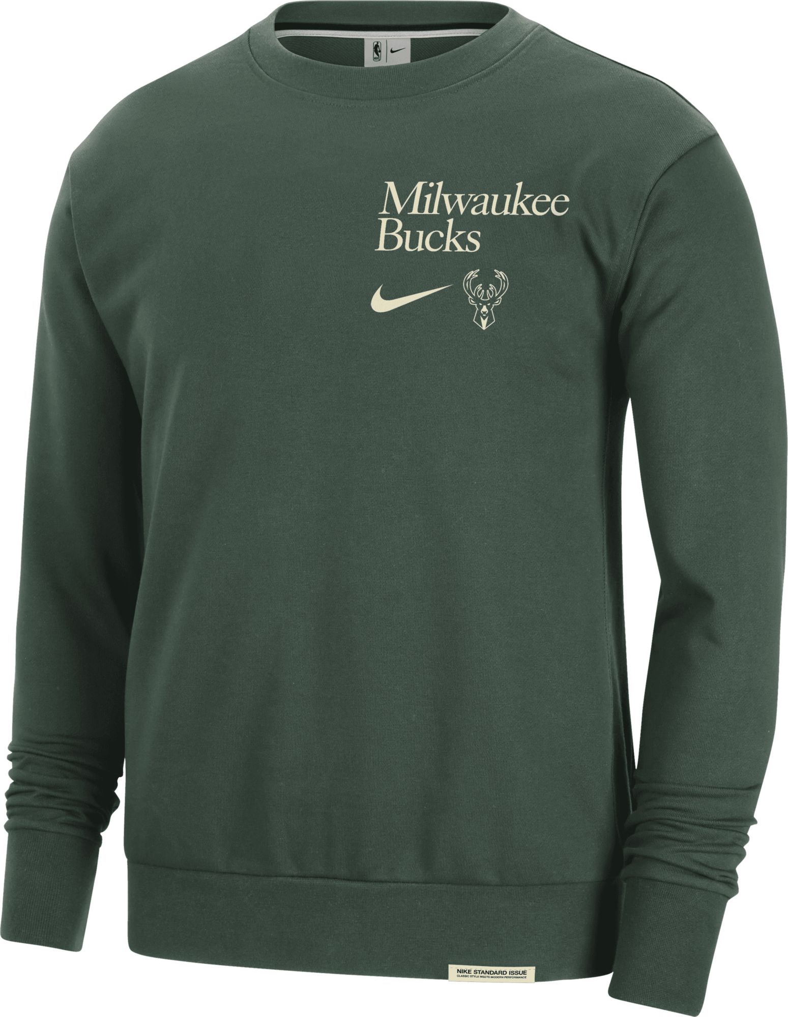 Nike Men's Milwaukee Bucks Courtside Standard Issue Crewneck Sweater