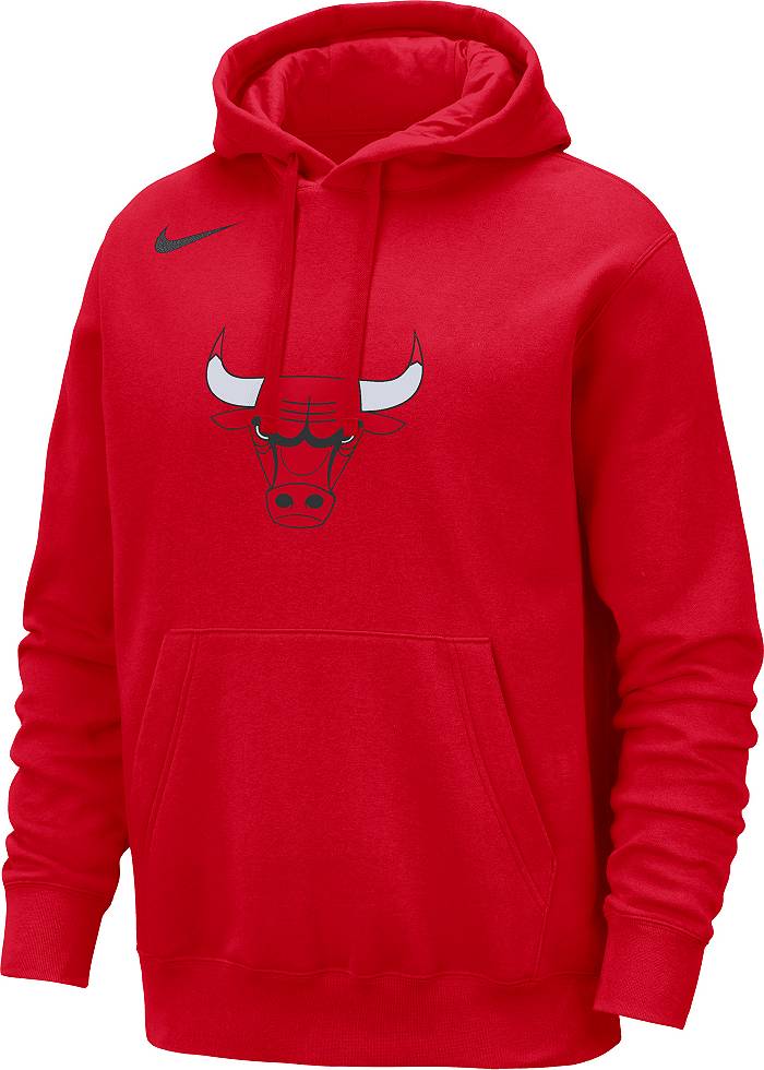 Nike Men's Chicago Bulls Red Logo Hoodie, XL