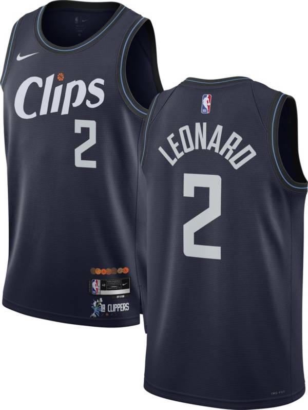 Nike Men's 2023-24 City Edition Los Angeles Clippers Kawhi Leonard #2 Navy Swingman  Jersey