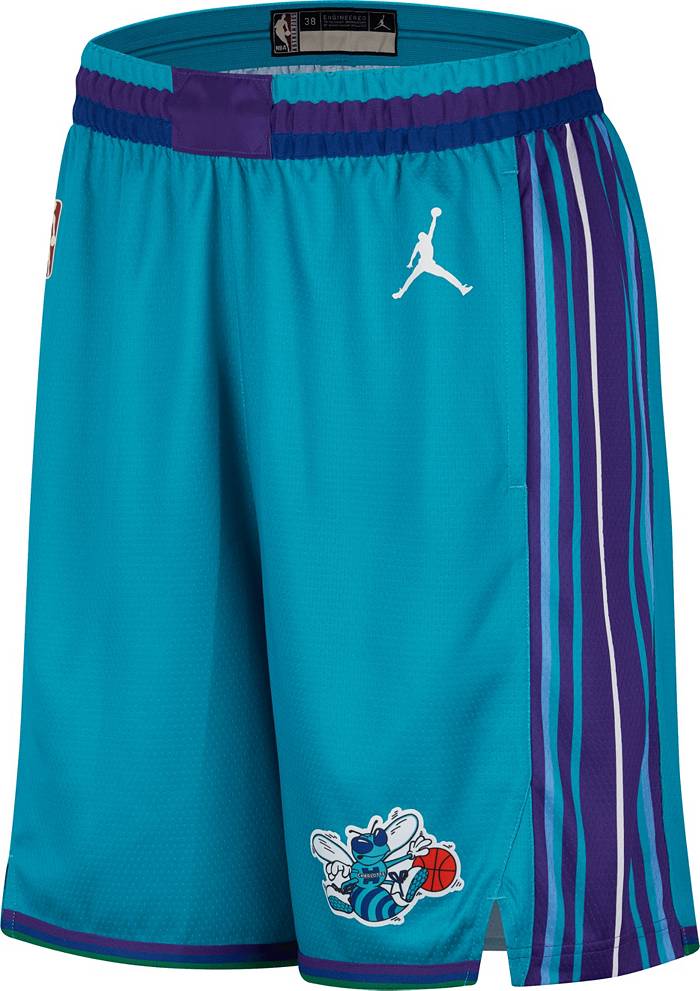 Nike Men's Charlotte Hornets Hardwood Classic Swingman Shorts, Small, Blue