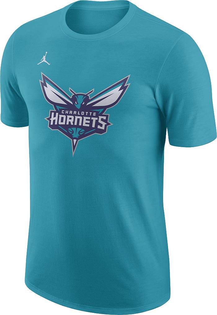 Nike Men's Charlotte Hornets Teal Essential Logo T-Shirt, Large, Blue
