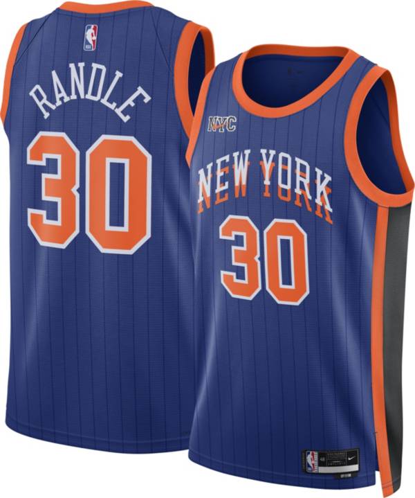 Nike Men's 2023-24 City Edition New York Knicks Julius Randle #30 Blue  Swingman Jersey