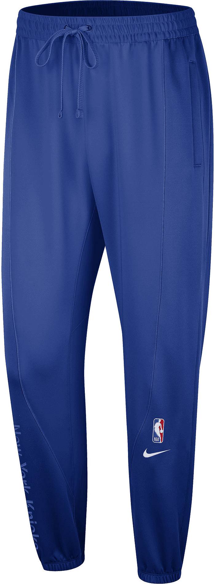 Nike Men's New York Knicks Blue Showtime Pants, Large
