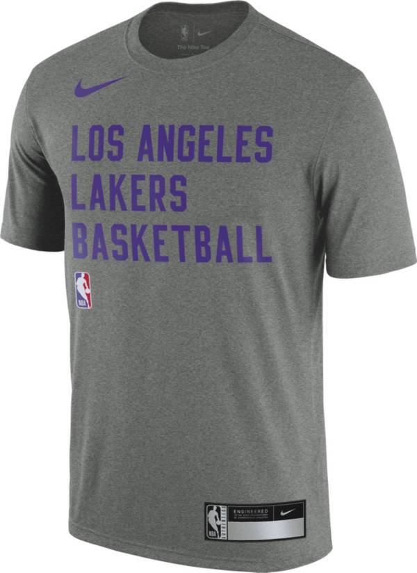 Nike Men's Los Angeles Lakers Grey Practice T-Shirt | Dick's