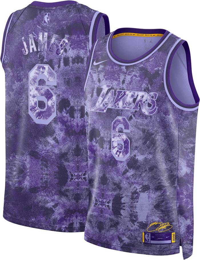 Nike Men's Los Angeles Lakers LeBron James #6 Yellow Dri-FIT Swingman Jersey