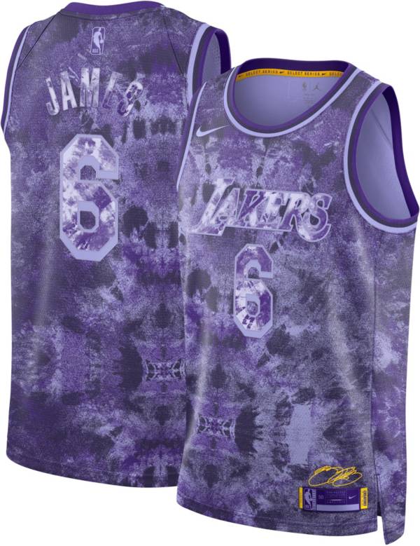 Nike Men's Los Angeles Lakers Purple LeBron James #6 Dri-FIT