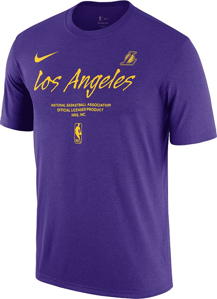 Los Angeles Lakers Nike Long Sleeve Practice T-Shirt - Black - Mens
