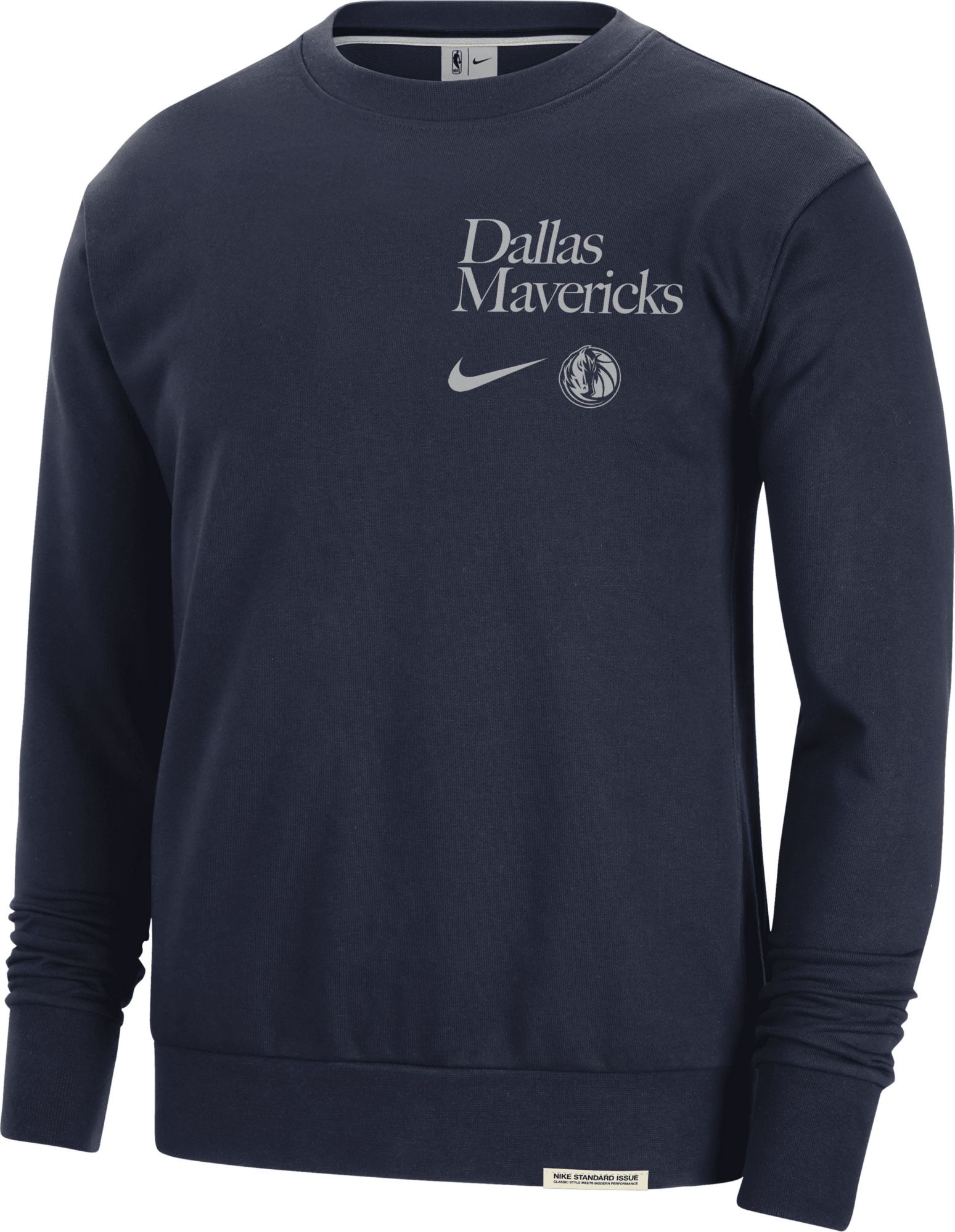 Nike Men's Dallas Mavericks Courtside Standard Issue Crewneck Sweater