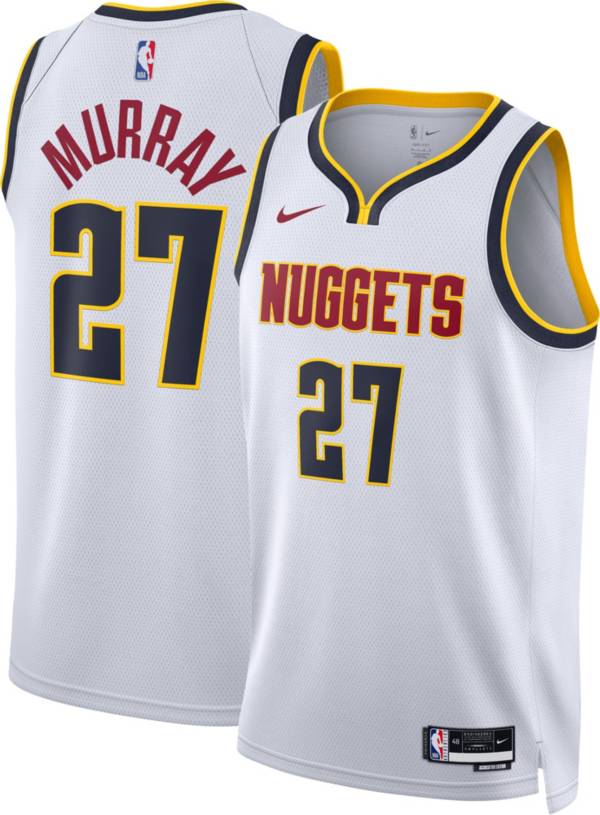 Nuggets white gold hot sale jersey for sale