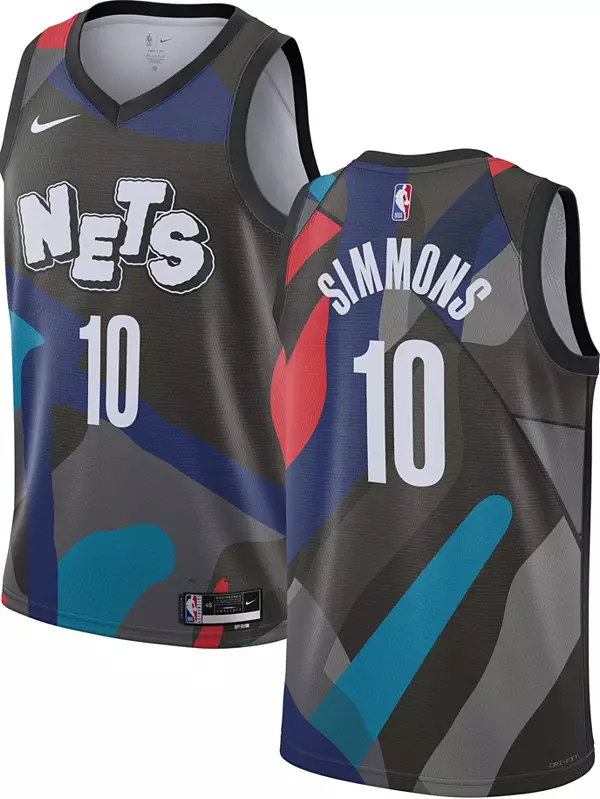 Nike Men's 2023-24 City Edition Brooklyn Nets Ben Simmons #10 Black  Swingman Jersey
