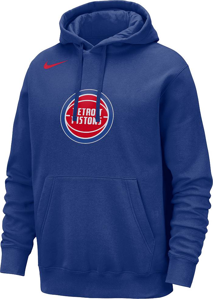 Nike Detroit Pistons Men's NBA Fleece Pullover Hoodie Blue