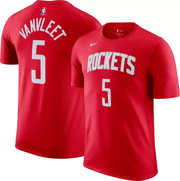 Nike Men's Houston Rockets Fred VanVleet #23 Red T-Shirt, Large
