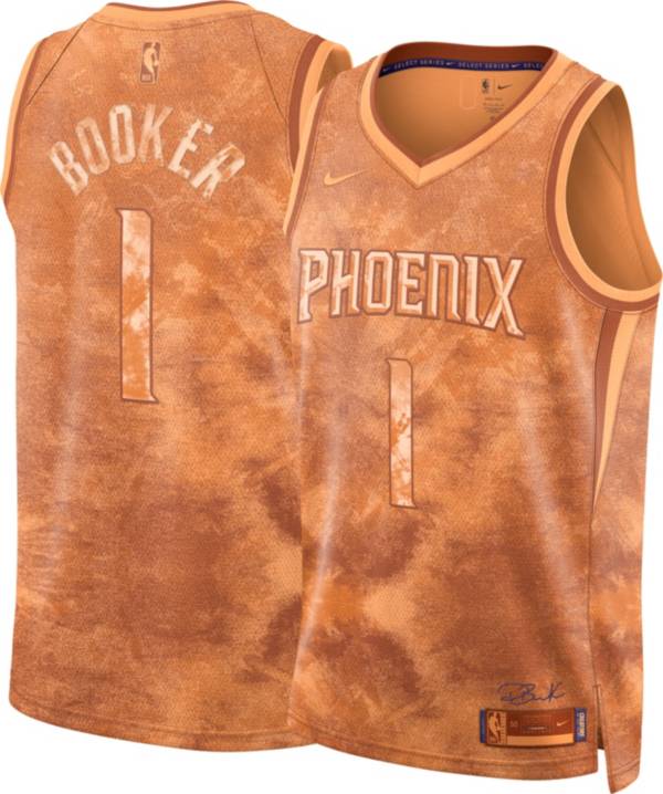 Nike Youth 2022-23 City Edition Phoenix Suns Devin Booker #1 Turquoise  Dri-FIT Swingman Jersey