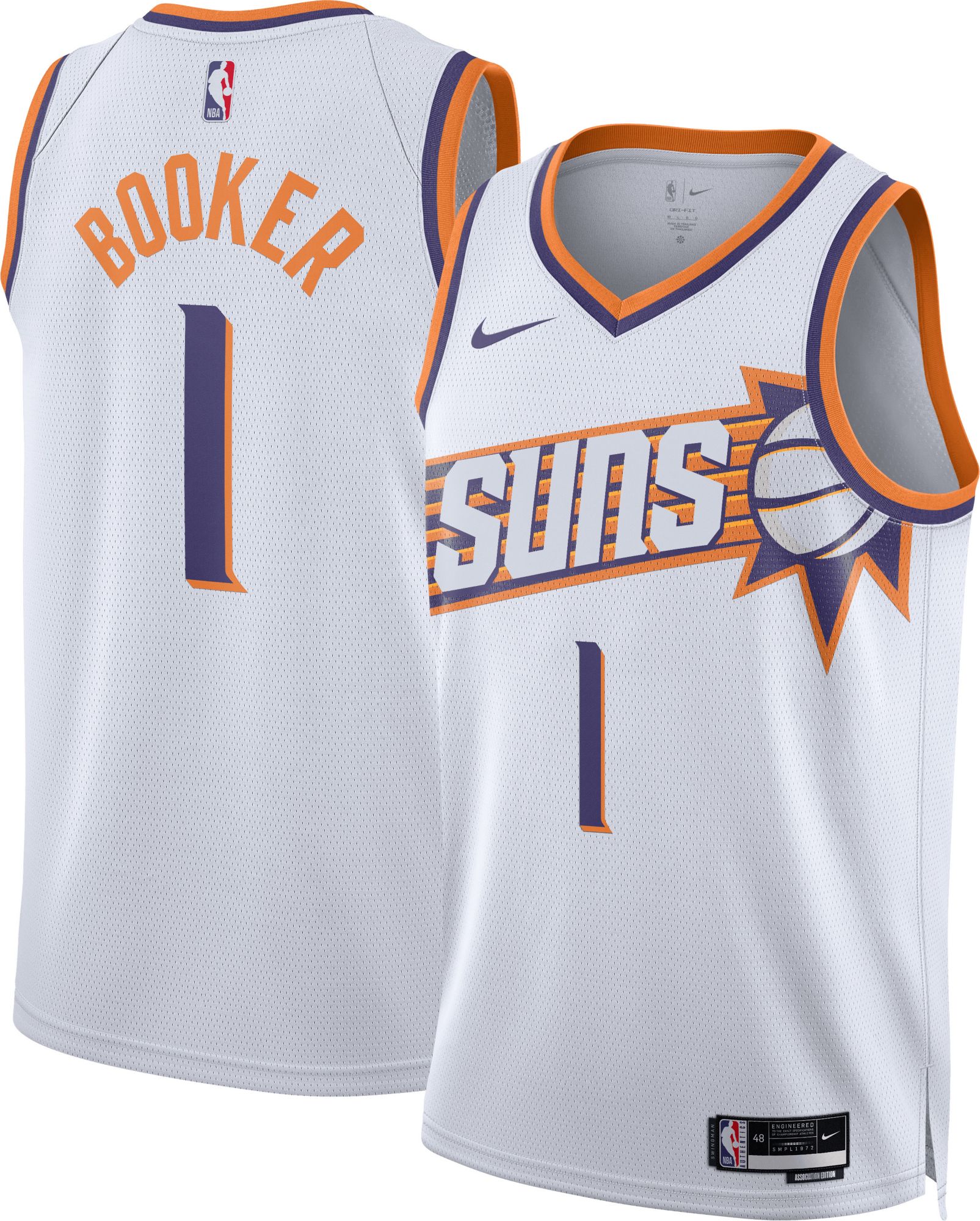 Nike Adult Phoenix Suns Devin Booker #1 Swingman Association Jersey product image