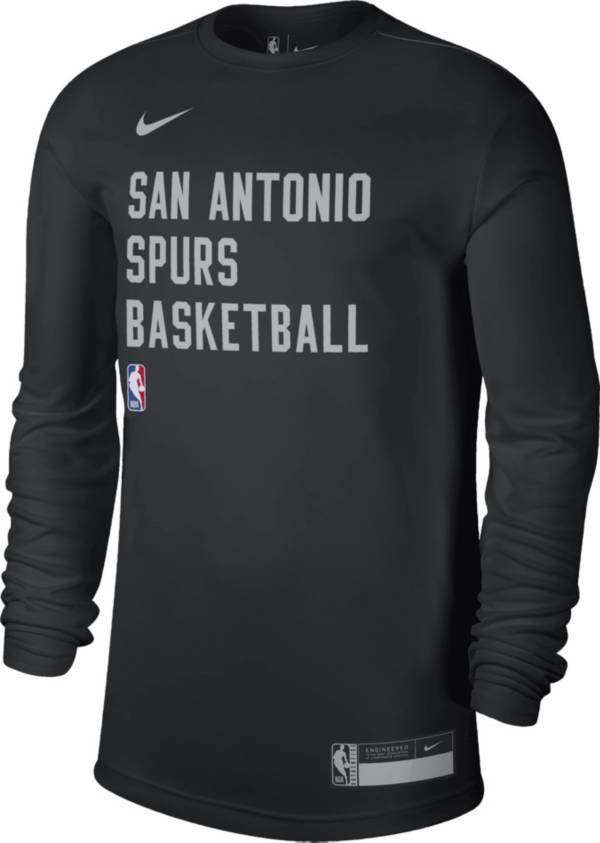 Nike Men's San Antonio Spurs Black Practice Long Sleeve T-Shirt
