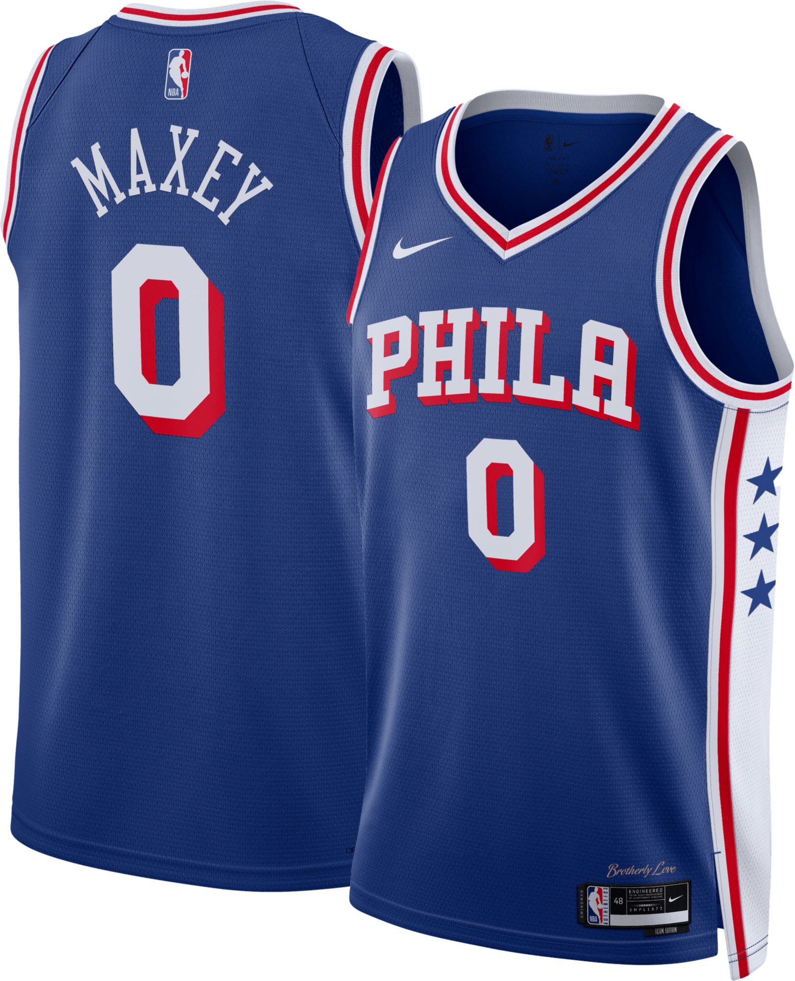 Nike Adult Philadelphia 76ers Tyrese Maxey #0 Swingman Icon Jersey product image