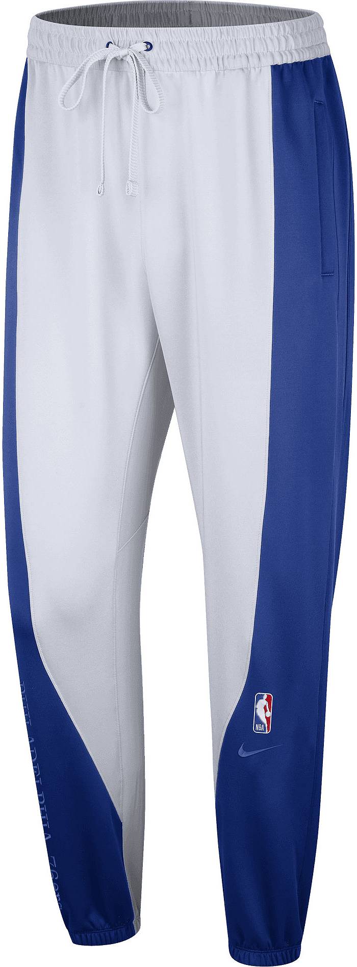 Nike Men's Philadelphia 76ers Blue Showtime Pants, Large
