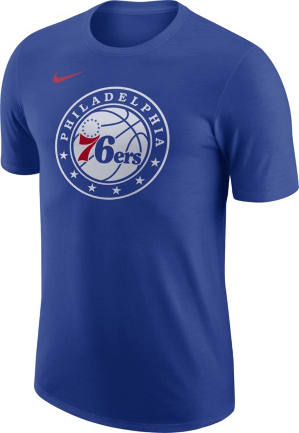 Nike Men's Philadelphia 76ers Blue Essential Logo T-Shirt | Dick's ...