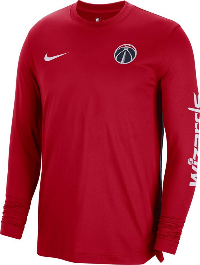 Washington Wizards Team Issued Nike Dri-Fit Medium Tall (M-T) Warm Up Shirt