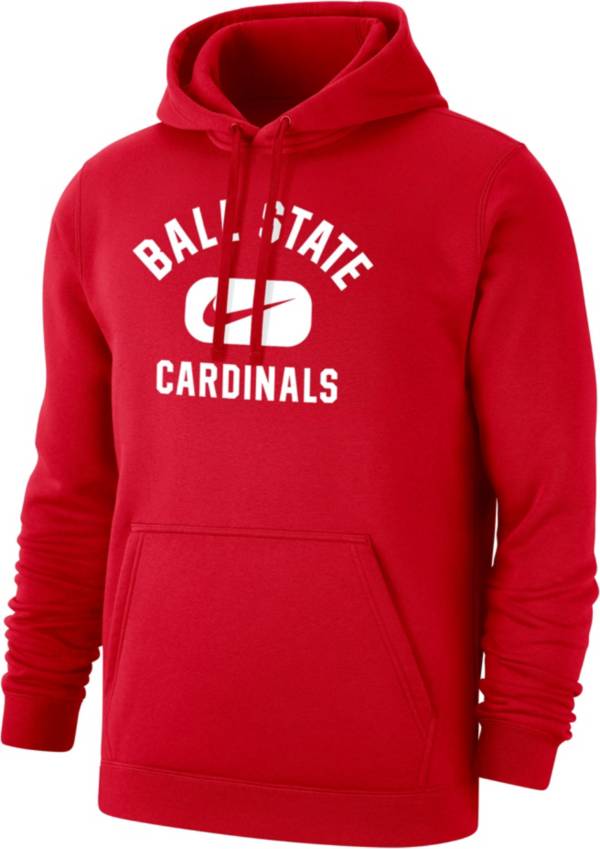 Dick's Sporting Goods Nike Men's Ball State Cardinals Cardinal Club Fleece  Wordmark Pullover Hoodie