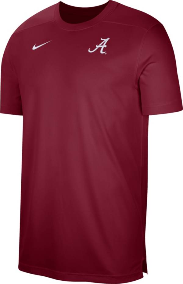 Nike Men s Alabama Crimson Tide Crimson Football Coach Dri FIT UV T Shirt