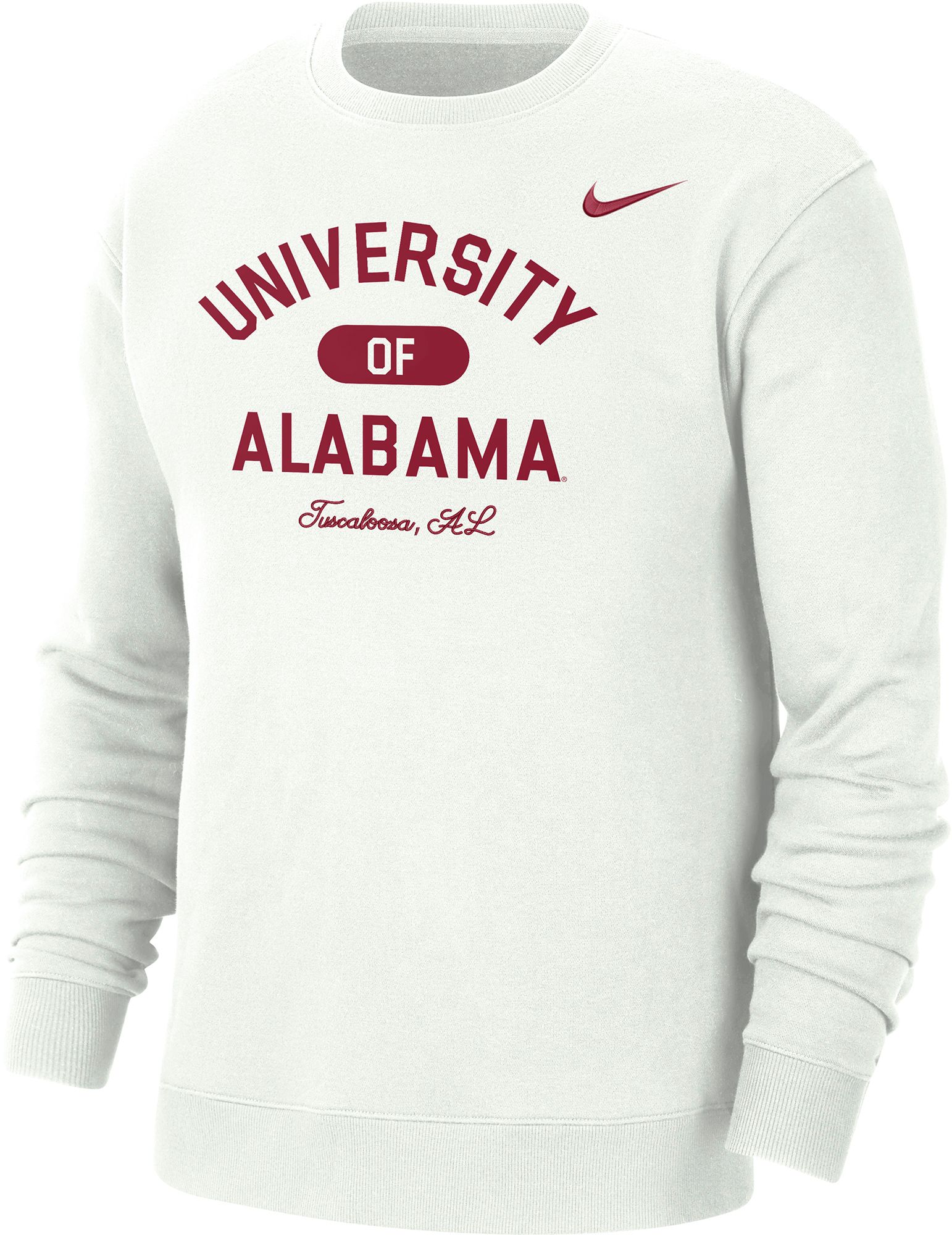 Nike Men's Alabama Crimson Tide White Everyday Campus Crew Neck Sweatshirt