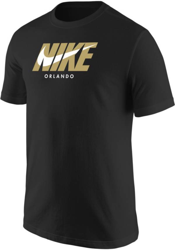 Black and metallic hot sale gold nike shirt