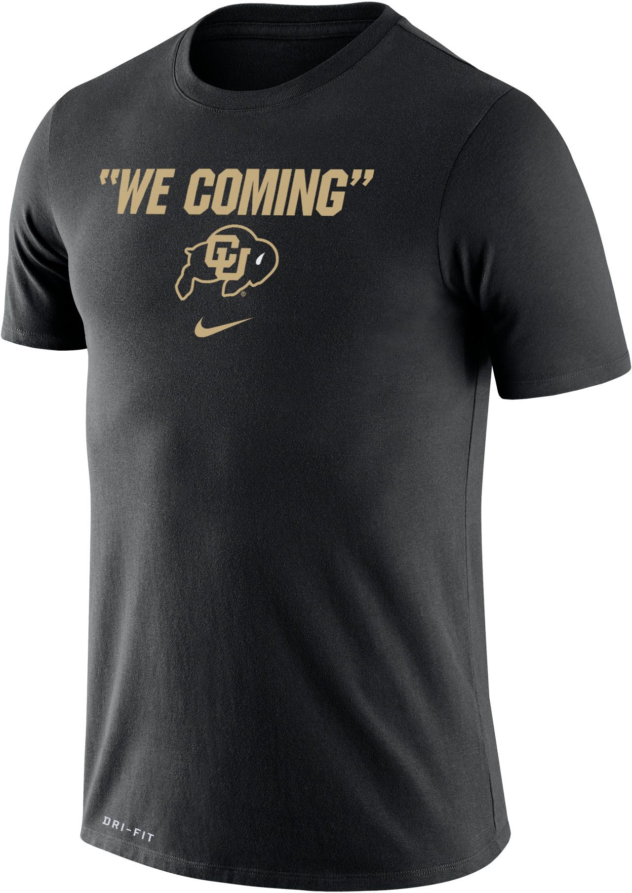 Nike Men S Colorado Buffaloes Black Dri Fit Legend Wordmark T Shirt   23NIKMNCCLBLKWCMNCOL