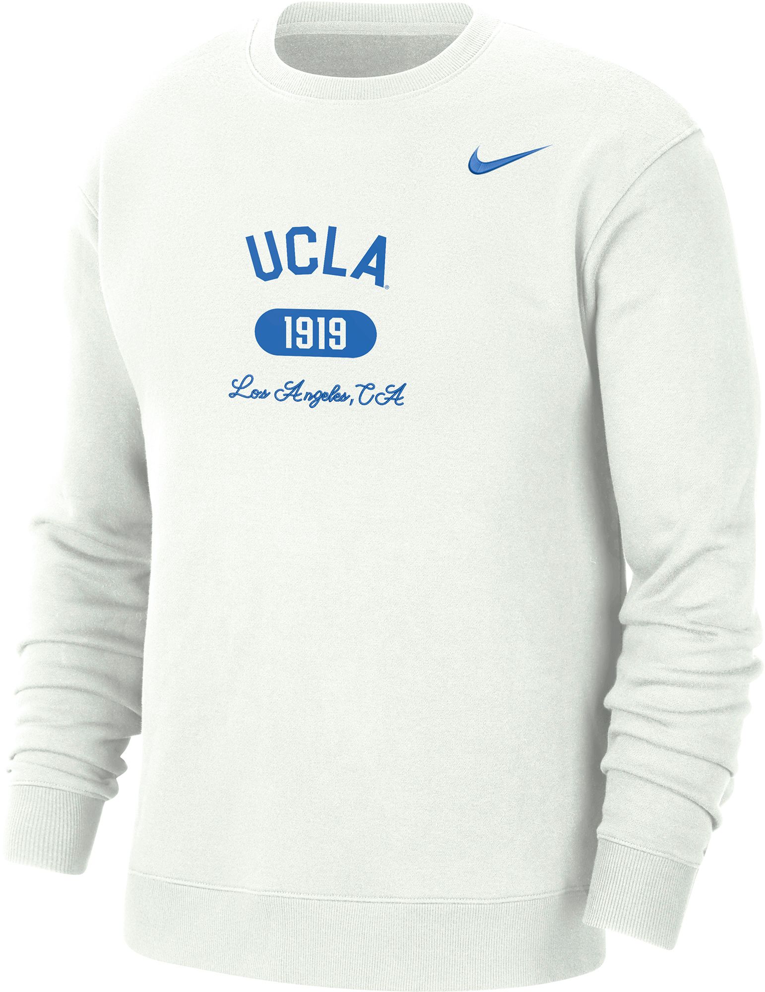 Nike Men's UCLA Bruins White Everyday Campus Crew Neck Sweatshirt