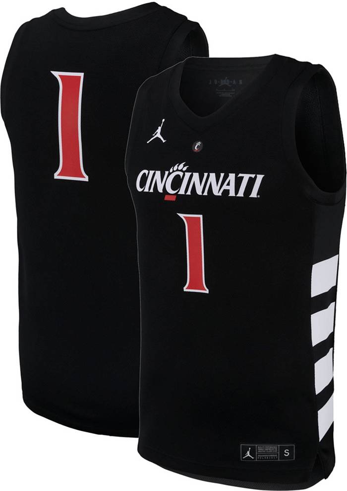 Nike Men's Cincinnati Bearcats #1 Black Replica Basketball Jersey, Small