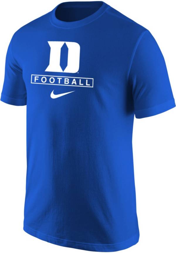Nike Men's Duke Blue Devils Duke Blue Football Core Cotton T-Shirt ...