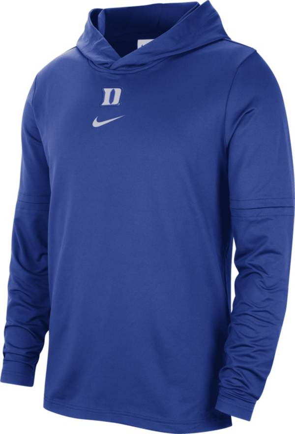 Nike Men's Duke Blue Devils Duke Blue Dri-FIT Hooded Long Sleeve T ...