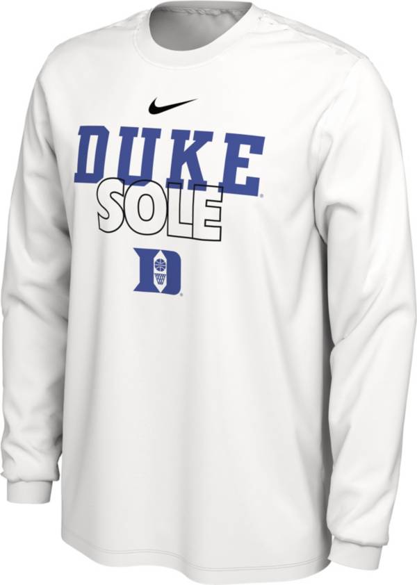Nike Duke Blue Devils White 2023 March Madness Basketball Duke Sole Long Sleeve Bench T-Shirt product image