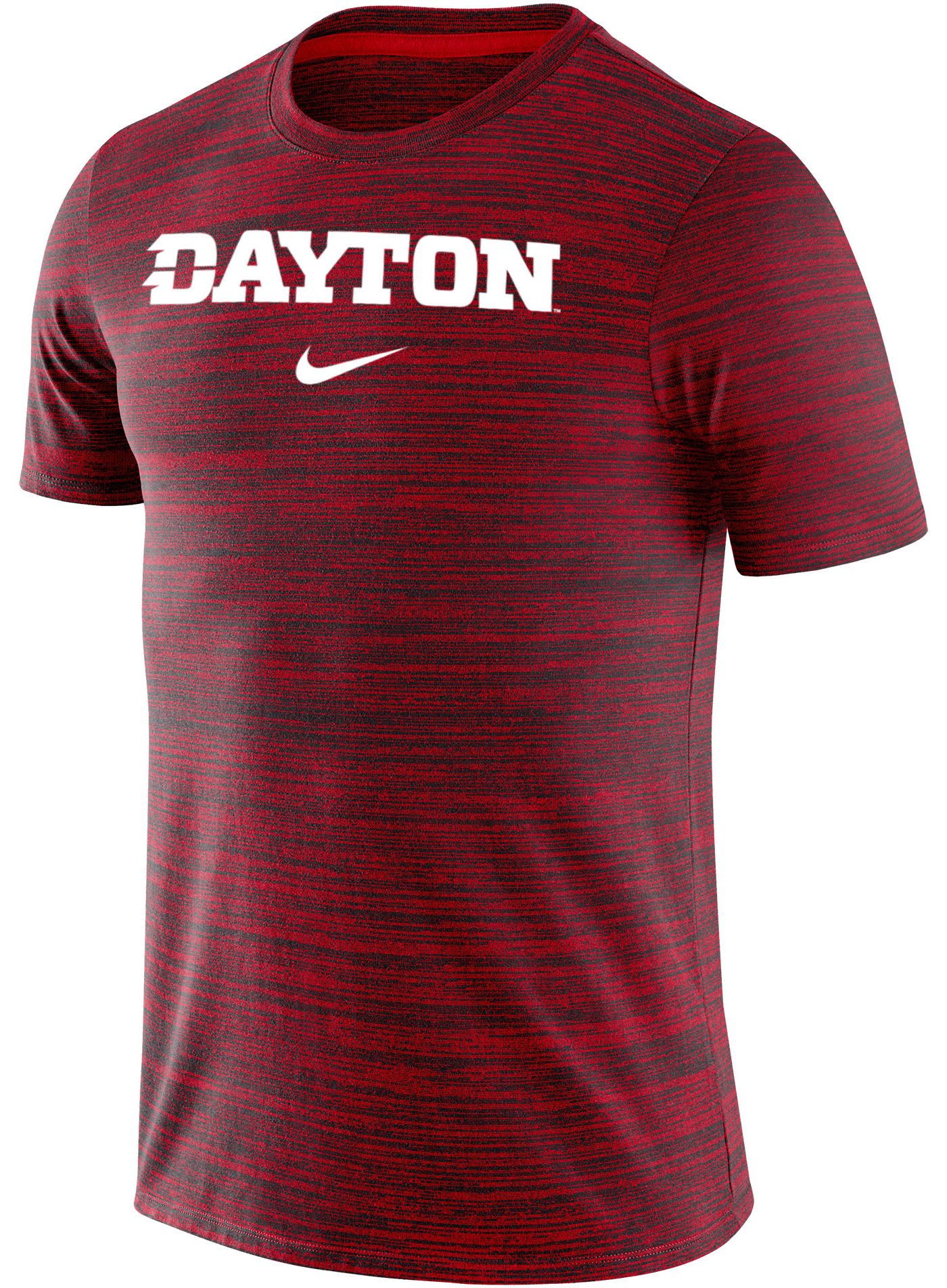 Nike Men s Dayton Flyers Red Dri FIT Velocity Football Team Issue T Shirt Dick s Sporting Goods