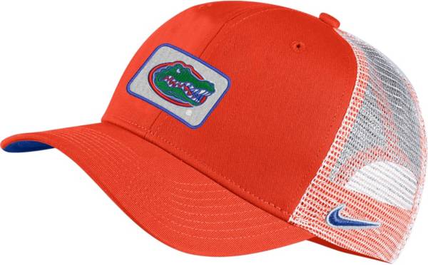 Florida Gators Baseball Cap Mens Orange with Blue Embroidered