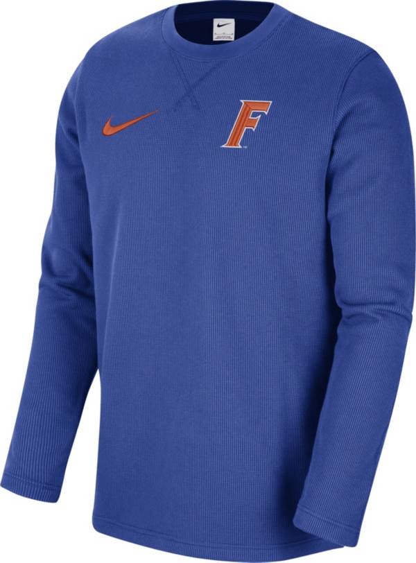 Nike Men's Florida Gators Blue Dri-FIT Crew Long Sleeve T-Shirt | Dick ...