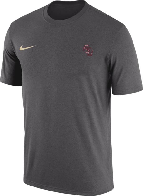 Nike Men's Florida State Seminoles Grey Legend Small Logo T-Shirt ...