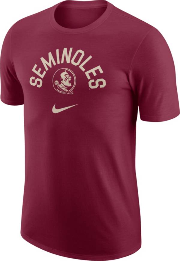 Nike Men's Florida State Seminoles Garnet University Arch Logo T-Shirt ...