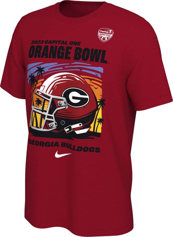 Nike Men's 2023 Orange Bowl Bound Georgia Bulldogs Helmet T-Shirt product image