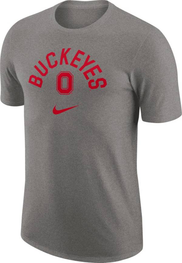 Nike Ohio State Buckeyes University T-Shirt Large Heather Grey