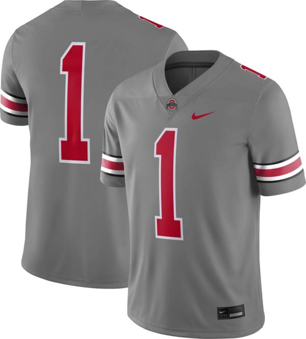 Nike Men's Ohio State Buckeyes Grey Dri-FIT Alternate Game Football Jersey product image