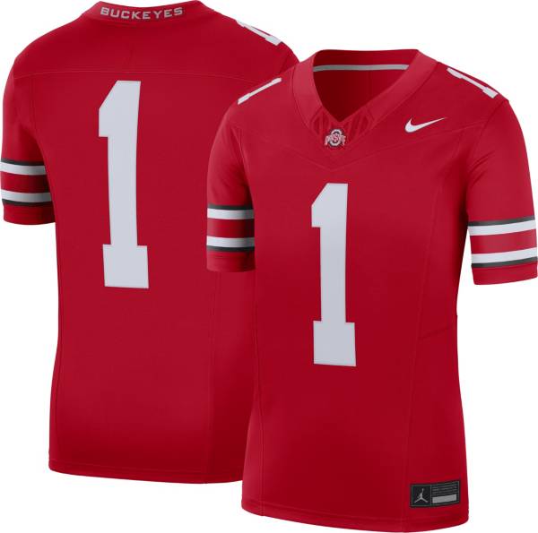 Nike Men's Ohio State Buckeyes 1 Scarlet DriFIT Limited VF Football