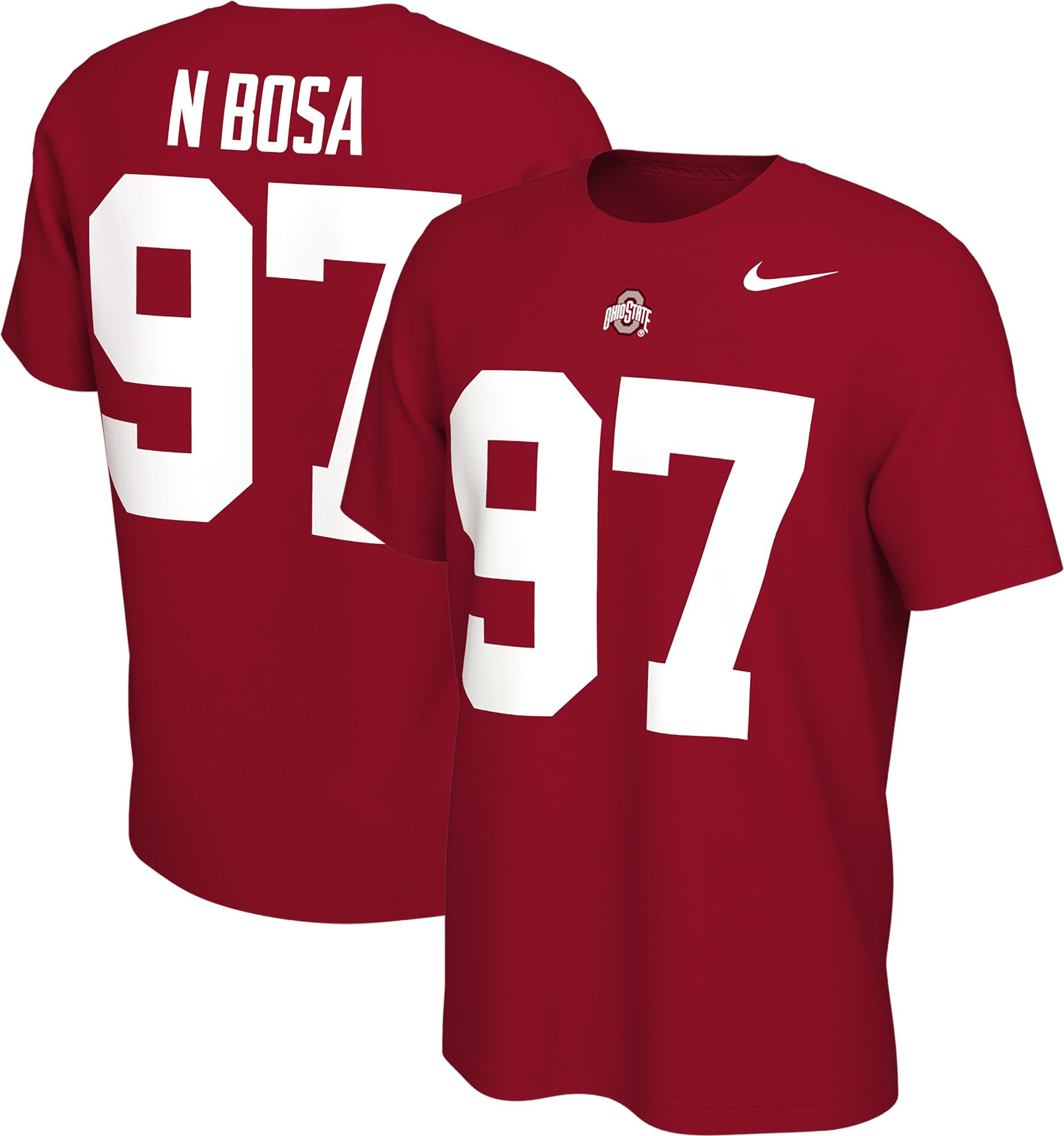 Nike Men's Ohio State Buckeyes #97 Scarlet N Bosa Retro Football Jersey T-Shirt