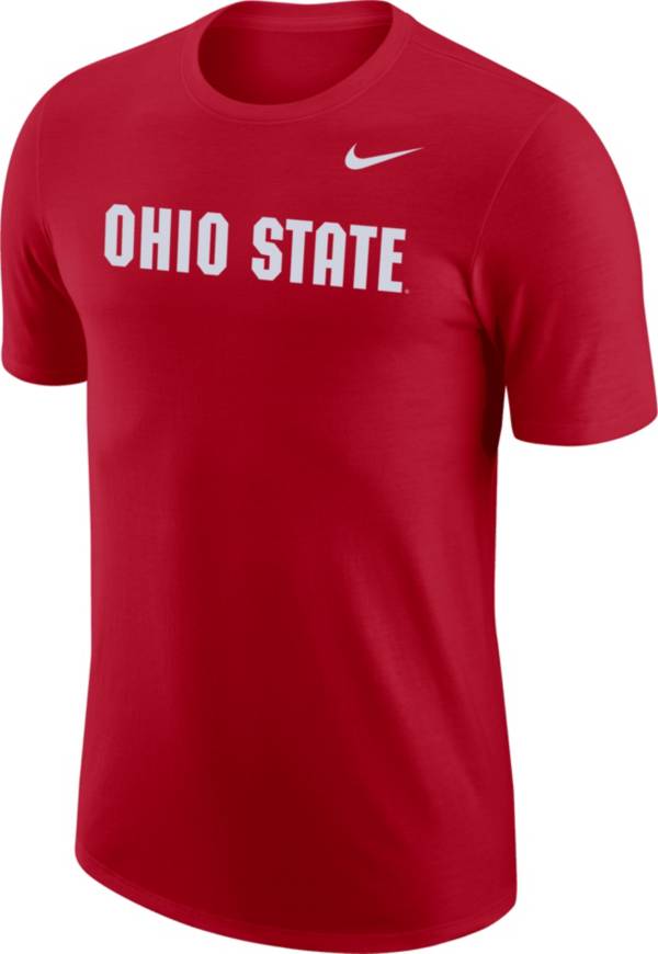 Nike Men's Ohio State Buckeyes Scarlet Legend Wordmark T-Shirt | Dick's ...