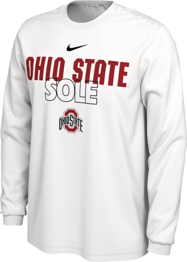 Nike Ohio State Buckeyes White 2023 March Madness Basketball Ohio State Sole Long Sleeve Bench T-Shirt product image